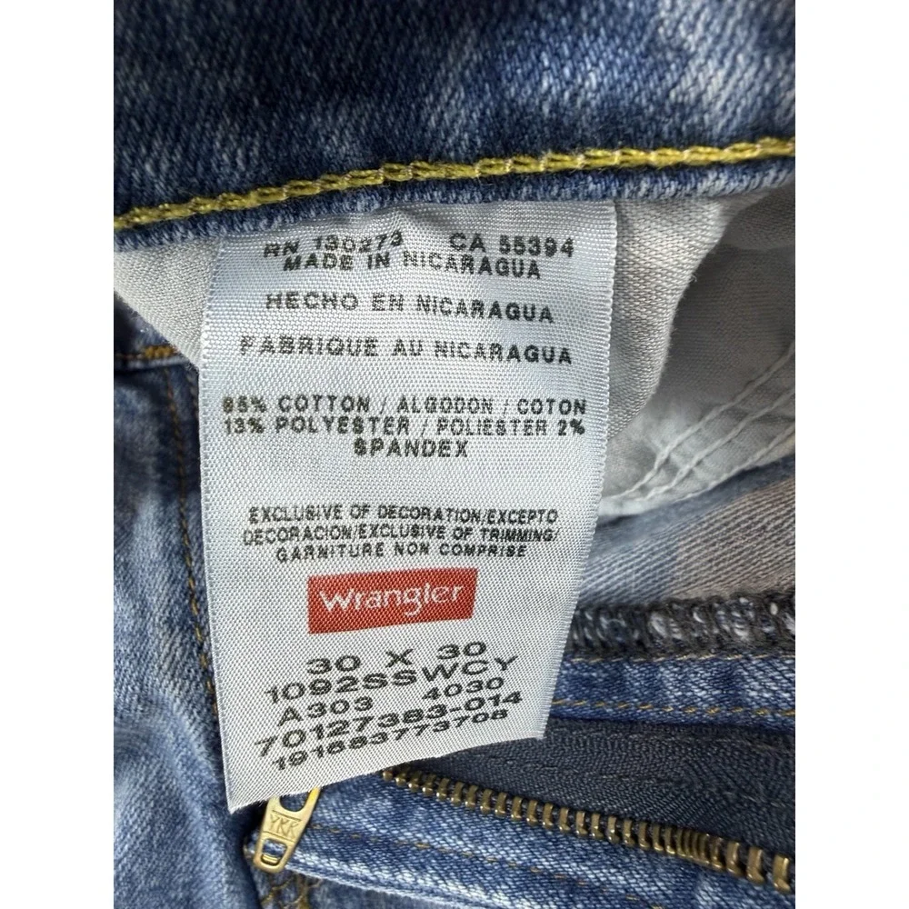 Wrangler Jeans Men's‎ Slim Straight Denim Blue 30x30 1092SSWCY Stretch
